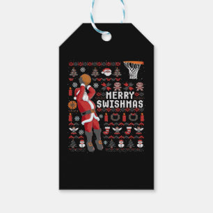 Merry Swishmas Ugly Christmas Basketball Weihnacht Geschenkanhänger