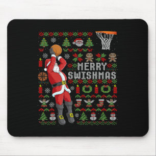 Merry Swishmas Ugly Christmas Bysketbyll Weihnacht Mousepad