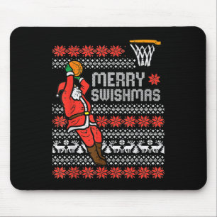 Merry Swishmas Ugly Christmas Sweater Bysketll Paj Mousepad