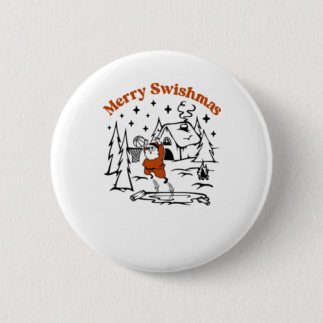 Merry Swishmas Ugly Sweater Button (Vorderseite)