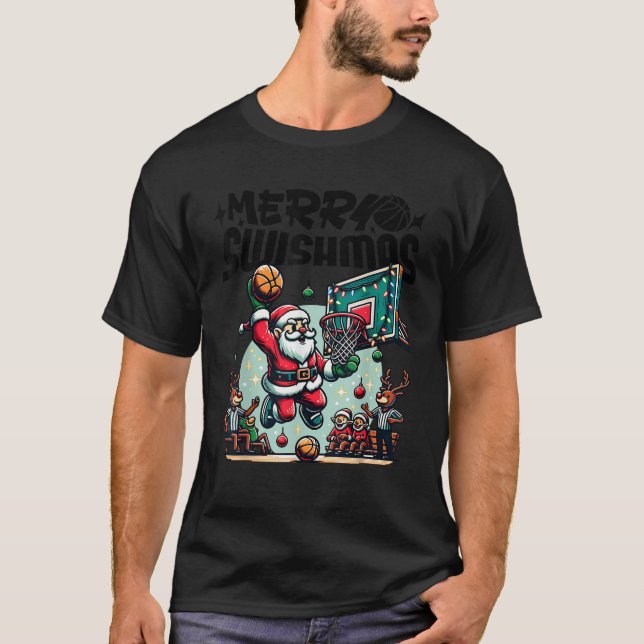 Merry Swishmas Weihnachten Weihnachten Weihnachten T-Shirt (Vorderseite)
