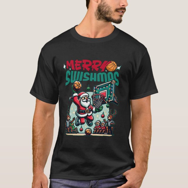 Merry Swishmas Weihnachten Weihnachten Weihnachten T-Shirt (Vorderseite)