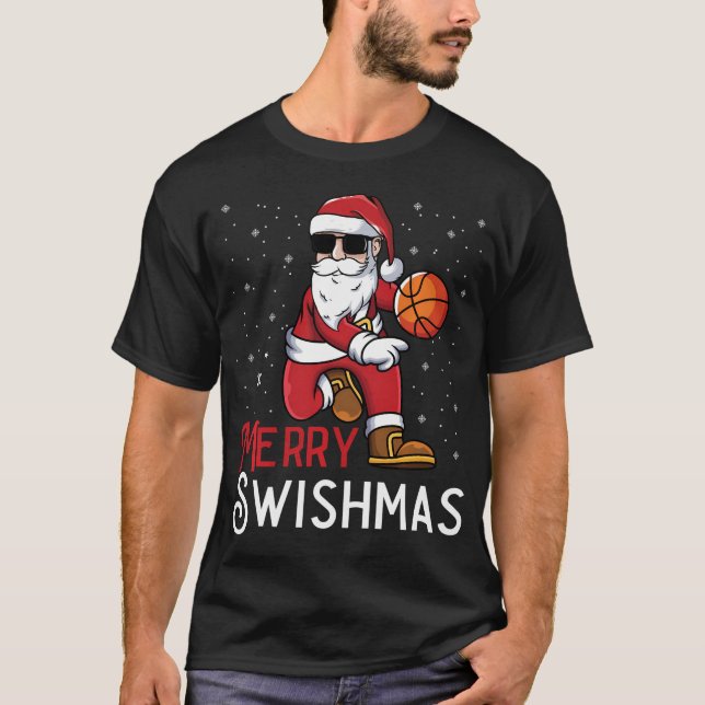 Merry Swishmas Weihnachten Weihnachten Weihnachtsb T-Shirt (Vorderseite)
