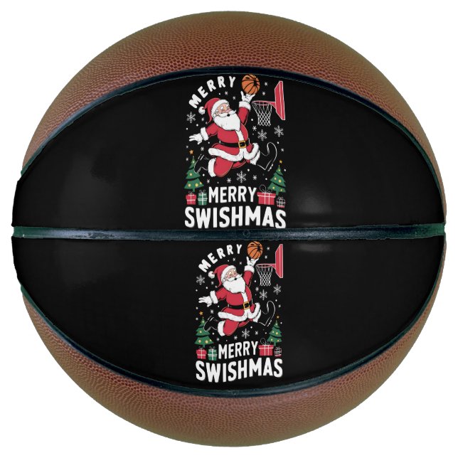 Merry Swishmas Weihnachten Weihnachtsfeier Basketb Basketball (Vorderseite)