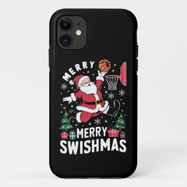 Merry Swishmas Weihnachten Weihnachtsfeier Basketb Case-Mate iPhone Hülle (Rückseite)