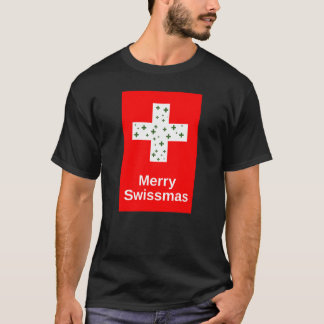 Merry Swissmas Weihnachten und Feiertag Greetin T-Shirt