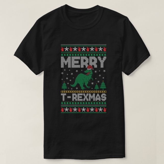 Merry T-REXMAS  T-Shirt (Design vorne)