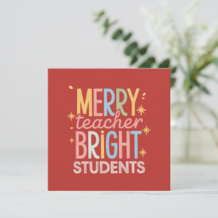 Merry Teacher Bright Schüler Weihnachten Weihnacht
