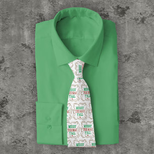 Merry Tex-Mas Y'all Rope Frame auf White Neck Tie Krawatte