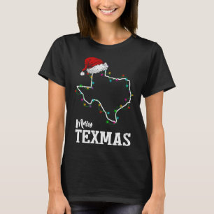 Merry Texas Staat Weihnachten Kontur S T-Shirt