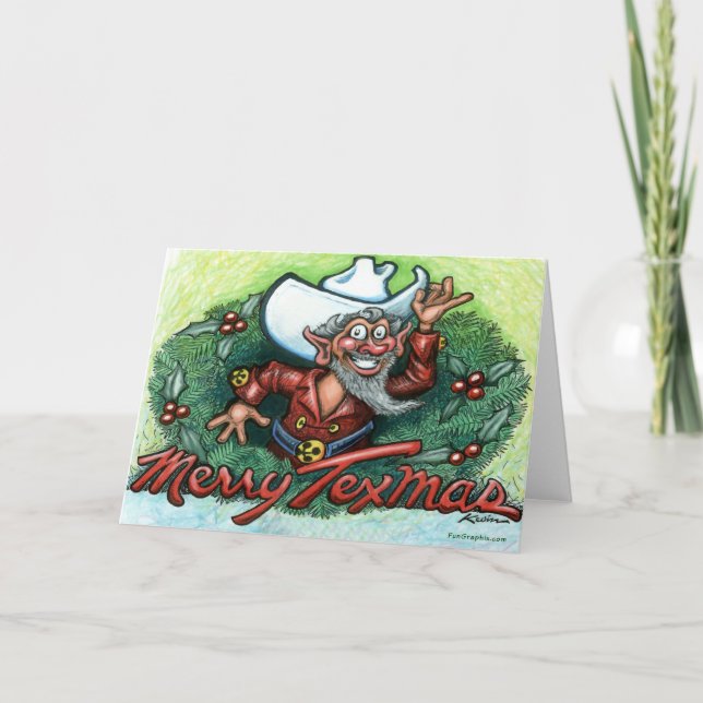 Merry Texmas Feiertagskarte (Vorderseite)