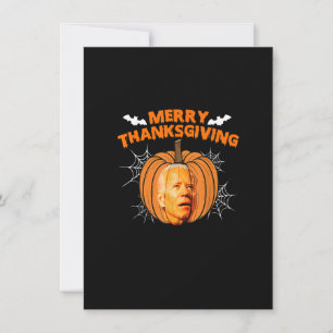 Merry Thanksgiving Confused Joe Biden Cute Pumpkin Einladung