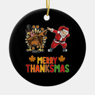 Merry Thanksmas Erntedank Herbst Weihnachtssaison Keramik Ornament