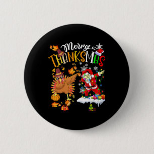 Merry Thanksmas Erntedank Weihnachten Button