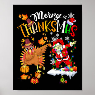 Merry Thanksmas Erntedank Weihnachten Poster