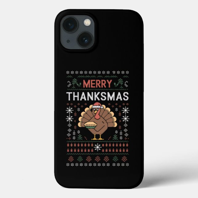 Merry Thanksmas Weihnachts-Erntedank Türkei Case-Mate iPhone Hülle (Rückseite)