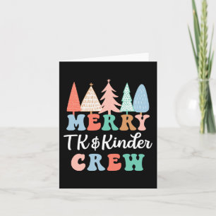 Merry TK und Kinder Crew Kindergarten Lehrerin Chr Karte