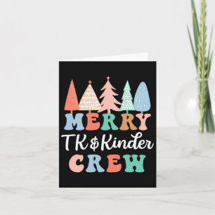 Merry Tk und Kinder Crew Kindergarten Lehrerin Chr Karte