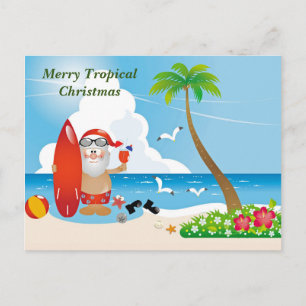 Merry Tropical Christmas Postkarte