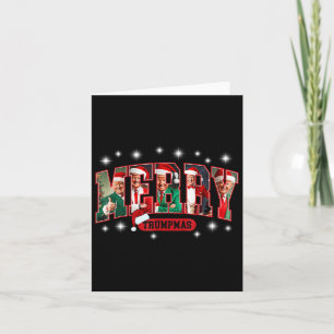 Merry Trumpmas Santa Trump Funny Christmas Pajamas Karte