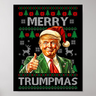 Merry Trumpmas - Weihnachtsmann Donald Trump Poster