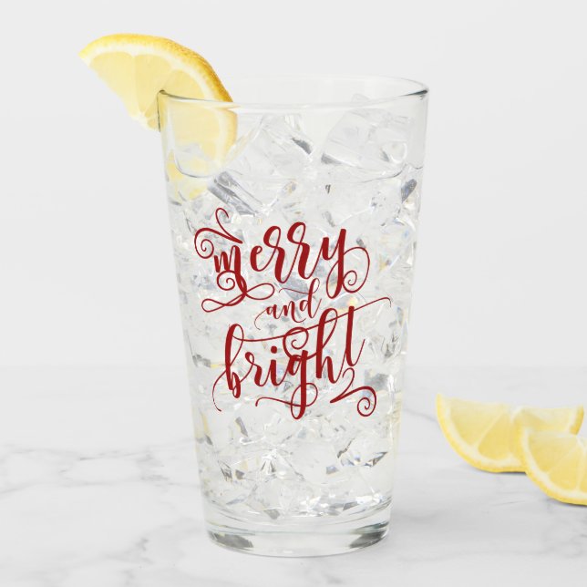 Merry und Bright Bar Glas (Vorderseite Ice)
