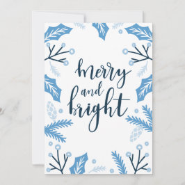 Merry und Bright Blue Holly Weihnachten