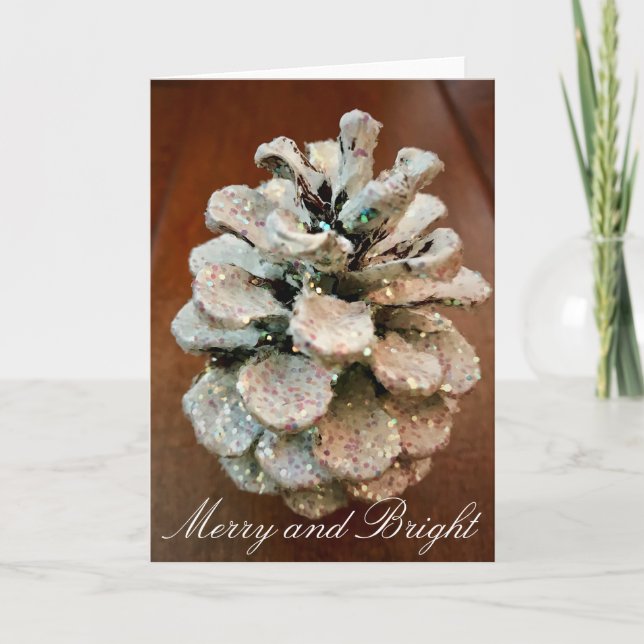 Merry und Bright Feiertagskarte (Vorderseite)