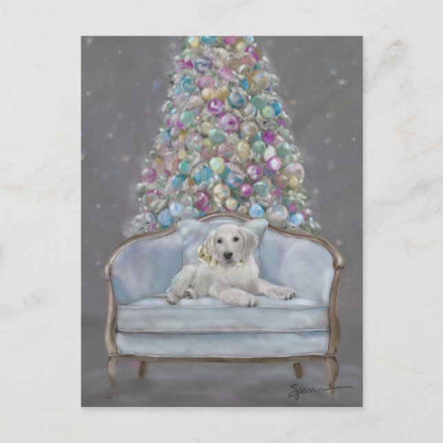 Merry und Bright Feiertagspostkarte (Vorderseite)