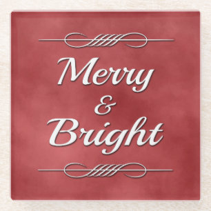 Merry und Bright Glasuntersetzer