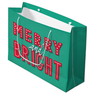 Merry und Bright Große Geschenktüte