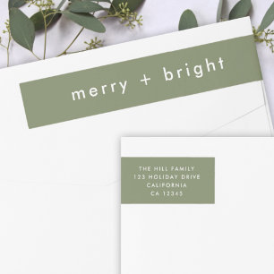 Merry und Bright Grüne Weihnachtsfeier Rücksende