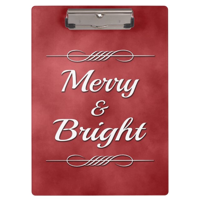Merry und Bright Klemmbrett (Vorderseite)