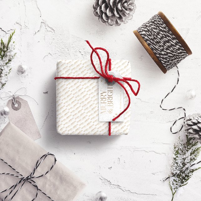 Merry und Bright Personalisiert Geschenkanhänger (Von Creator hochgeladen)