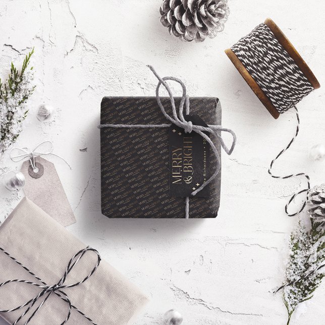 Merry und Bright Personalisiert Geschenkanhänger (Von Creator hochgeladen)