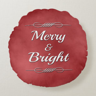 Merry und Bright Rundes Kissen