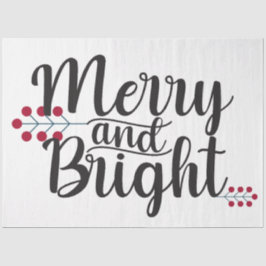 Merry und Bright Seidenpapier