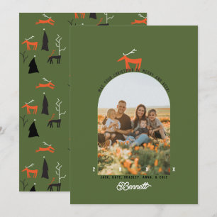 MERRY UND DEER CHRISTMAS EINLADUNG