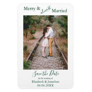 Merry und fast Verheiratet Save the Date Minimalis Magnet