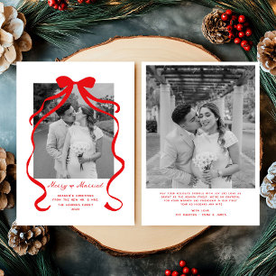 Merry & Verheiratet Bow Foto Weihnachten Neu