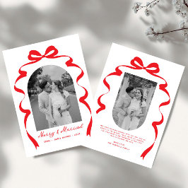Merry & Verheiratet Bow Foto Weihnachten NewWeds A