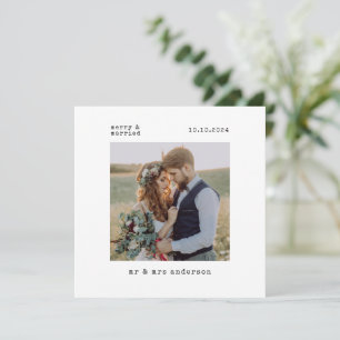 Merry & Verheiratet First Christmas Wedding Foto Feiertagskarte