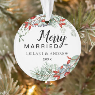 Merry Verheiratet Greenery Berry Foliage Ornament