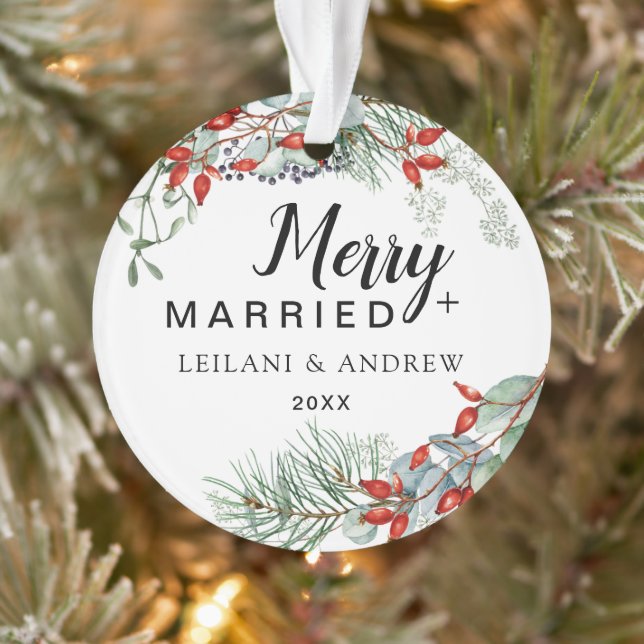 Merry Verheiratet Greenery Berry Foliage Ornament (Baum)