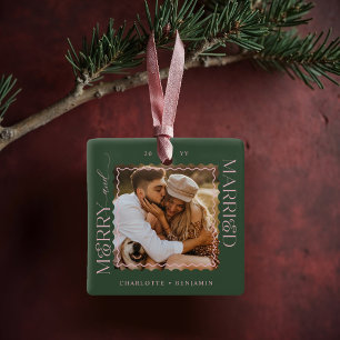 Merry & Verheiratet Modern Minimal Wavy Foto Keepa Keramikornament