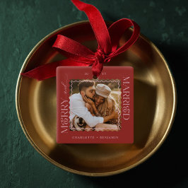 Merry & Verheiratet Modern Minimal Wavy Foto Keepa Keramikornament