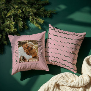 Merry & Verheiratet Modern Minimal Wavy Foto Keepa Kissen