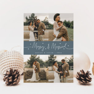 Merry & Verheiratet, neu verheiratet Multi Foto Sl Feiertagskarte