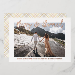 Merry & Verheiratet Wedding Mr & Mrs. First Christ Folieneinladung