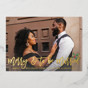 Merry & Verheiratet zu sein mit heiligen Verlobten Folieneinladung
